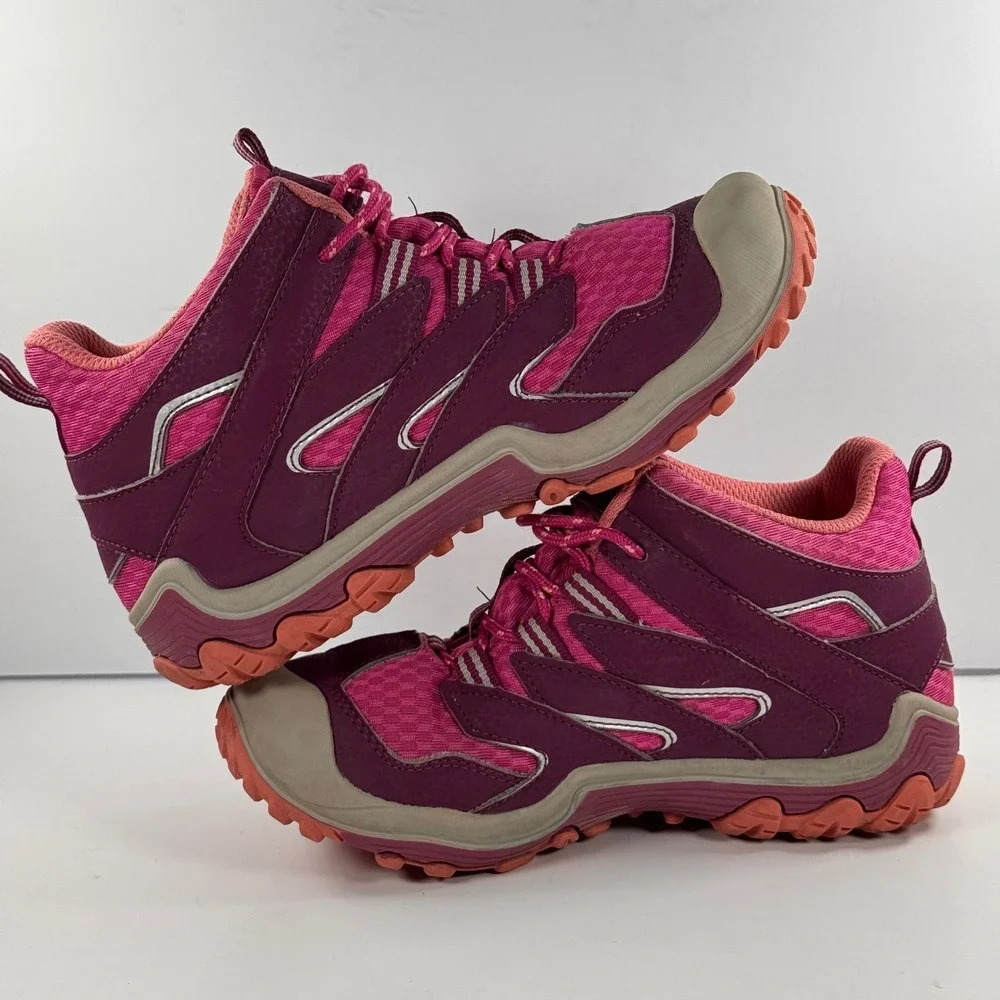 Merrell Kids Waterproof Hiking Boots Purple Pink MK162178 Size 1.5M Mid Trail